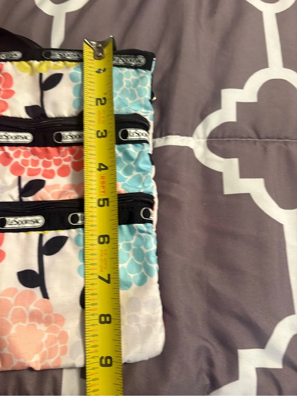 Lesportsac Floral Triple-Zip Crossbody in Orange, Blue, Yellow, Pink, Black